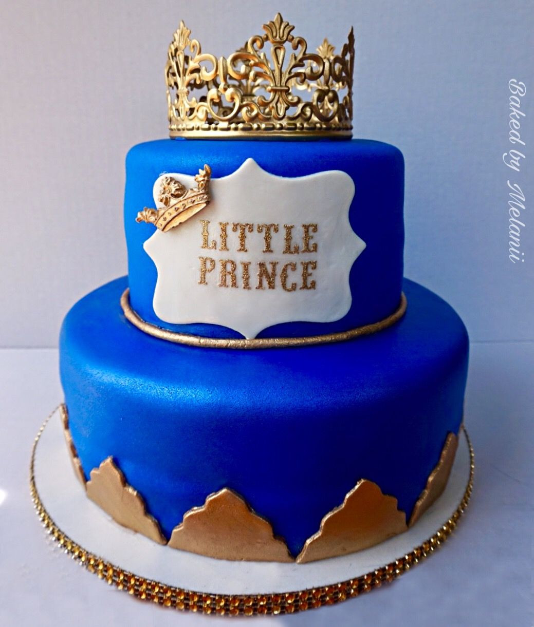 Best ideas about Prince Birthday Cake
. Save or Pin Royal themed cake blue and gold royal baby shower cake Now.