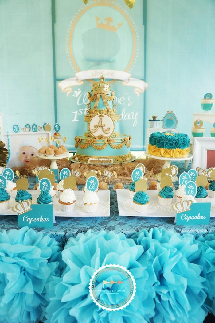 Best ideas about Prince Theme Birthday Party
. Save or Pin Royal Prince 1st Birthday Party with Lots of Super Cute Now.
