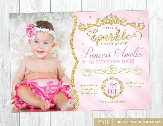 Best ideas about Princess 1st Birthday Invitations
. Save or Pin Princess Invitation Princess 1st Birthday Invite Pink and Now.