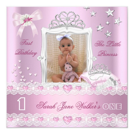 Best ideas about Princess 1st Birthday Invitations
. Save or Pin Little Princess First Birthday Party Invitation Now.