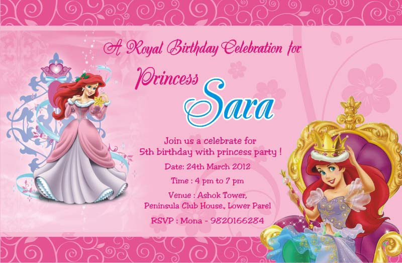 Best ideas about Princess Birthday Card
. Save or Pin Birthday Party Invitation Card Invite Personalised Return Now.