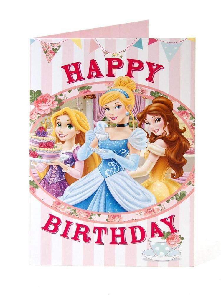 Best ideas about Princess Birthday Card
. Save or Pin Disney Princess Happy Birthday Card Age Girl Daughter Now.