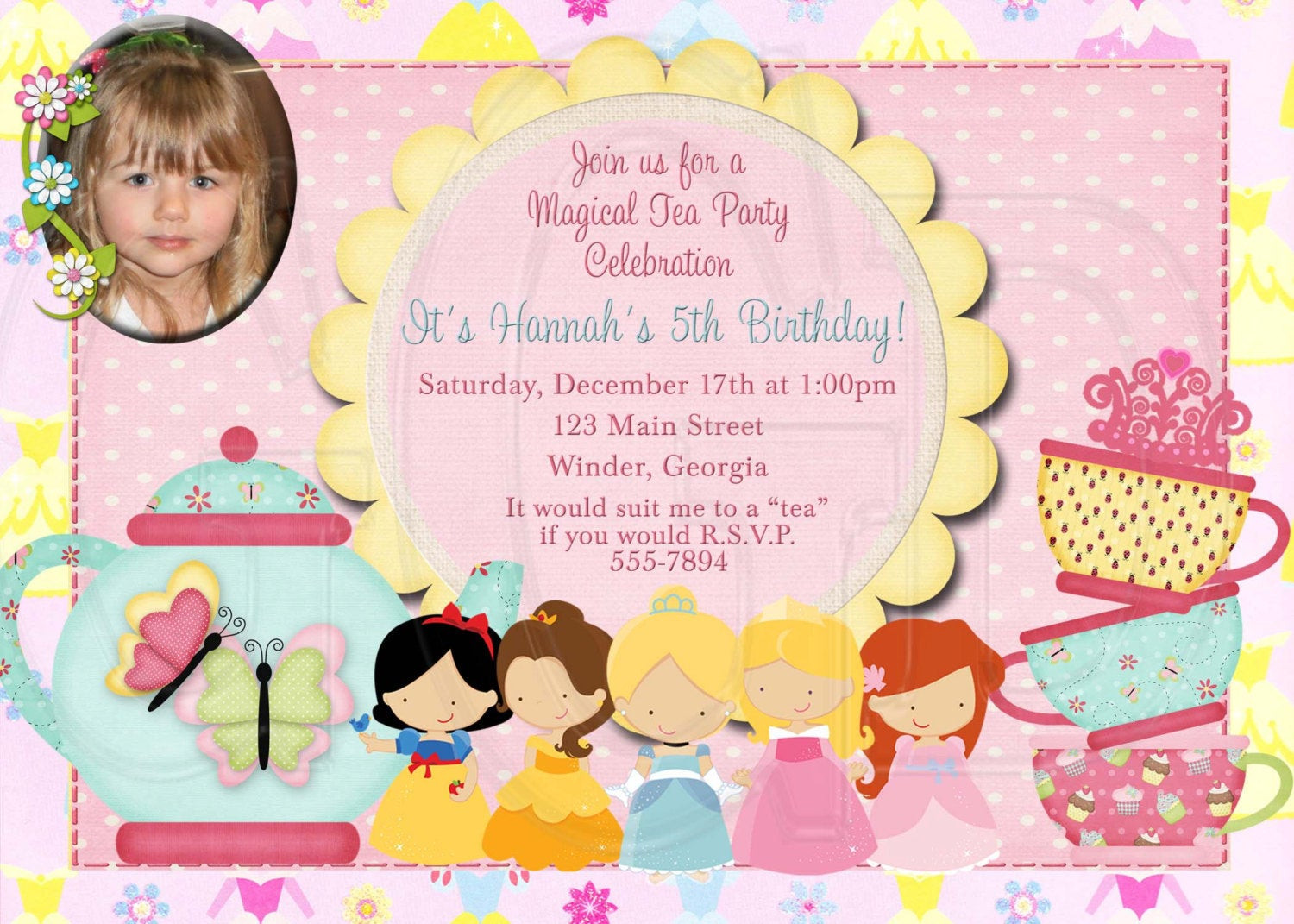 Best ideas about Princess Birthday Party Invitations
. Save or Pin Tea Party Invitation Birthday Princess Tea Digital File Now.