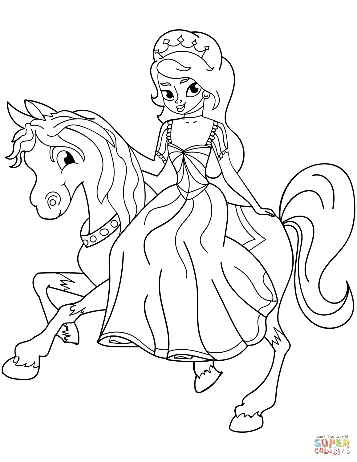 Best ideas about Princesses Printable Coloring Pages
. Save or Pin Princess Riding Horse coloring page Now.