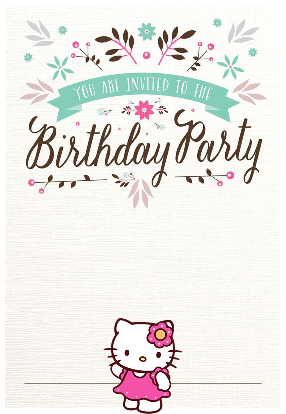 Best ideas about Print Birthday Invitations
. Save or Pin Hello Kitty Free Printable Invitation Templates Now.