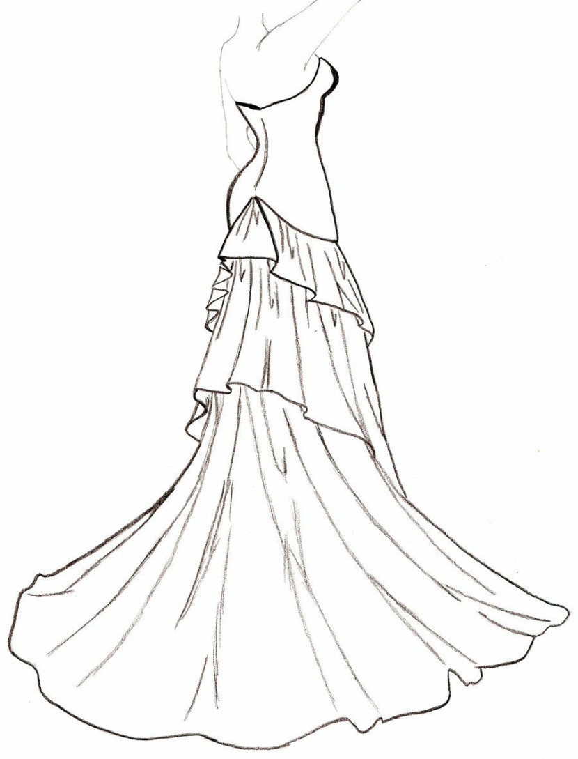 Best ideas about Print Out Coloring Sheets For Girls Dresses
. Save or Pin Best Wedding Dress Outline Clipartion Now.