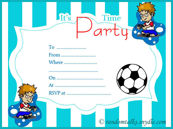 Best ideas about Printable Birthday Invitations For Boy
. Save or Pin Free Printable Birthday Invitations Random Talks Now.