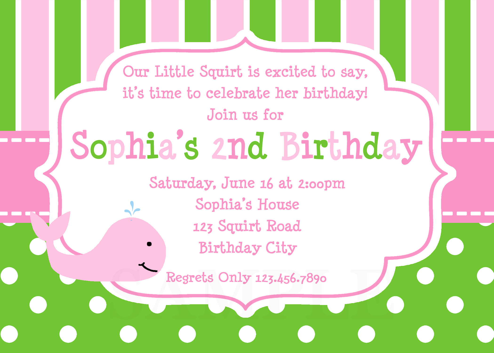 Best ideas about Printable Birthday Party Invitations
. Save or Pin Printable Birthday Invitations Girls Whale Party Now.