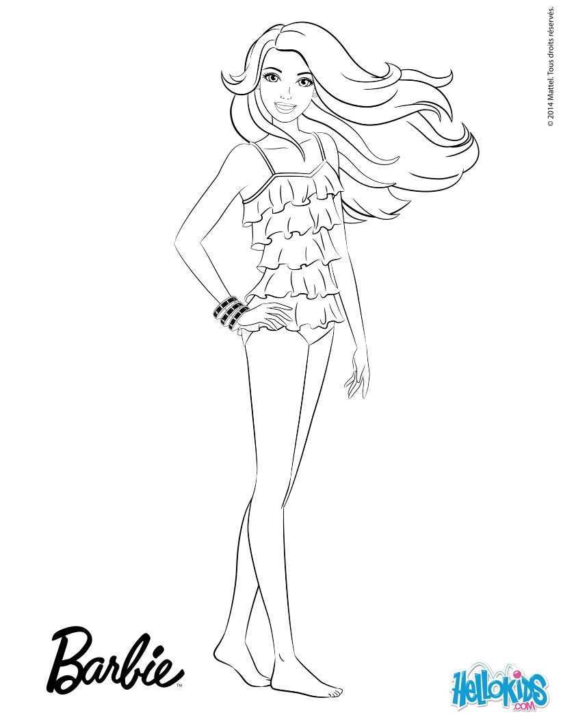 Best ideas about Printable Coloring Pages Barbie
. Save or Pin Barbie s fashion swimsuit coloring pages Hellokids Now.