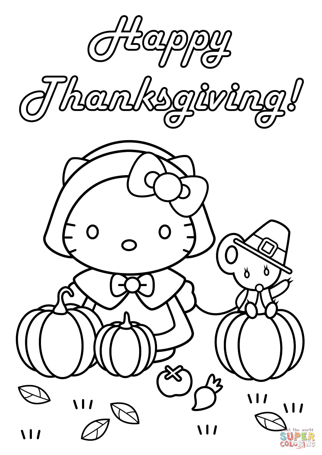 Best ideas about Printable Coloring Pages Thanksgiving
. Save or Pin Hello Kitty Happy Thanksgiving coloring page Now.