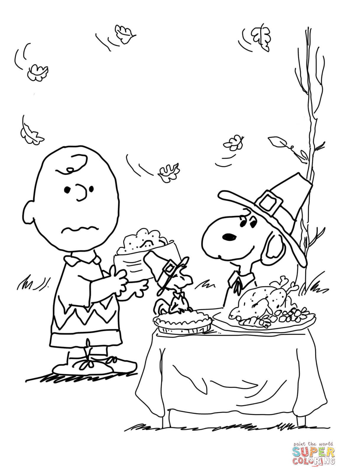 Best ideas about Printable Coloring Pages Thanksgiving
. Save or Pin Charlie Brown Thanksgiving coloring page Now.