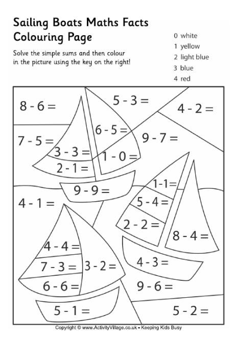 Best ideas about Printable Coloring Sheets For Kids With Math
. Save or Pin Sailing Boats Maths Facts Colouring Page Now.