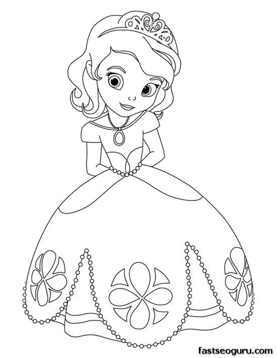 Best ideas about Printable Princess Coloring Pages For Girls
. Save or Pin Printable cute princess Sofia coloring pages for girls Now.