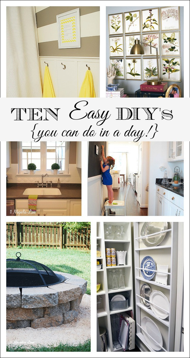 Best ideas about Projects To Do
. Save or Pin 10 Easy Decor & DIY Projects You Can Do In A Day Less Now.