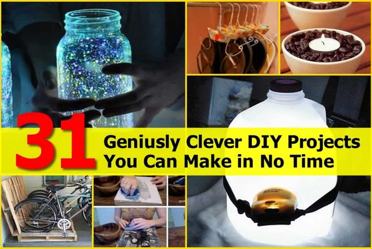 Best ideas about Projects To Do
. Save or Pin 31 Geniusly Clever DIY Projects You Can Make in No Time Now.