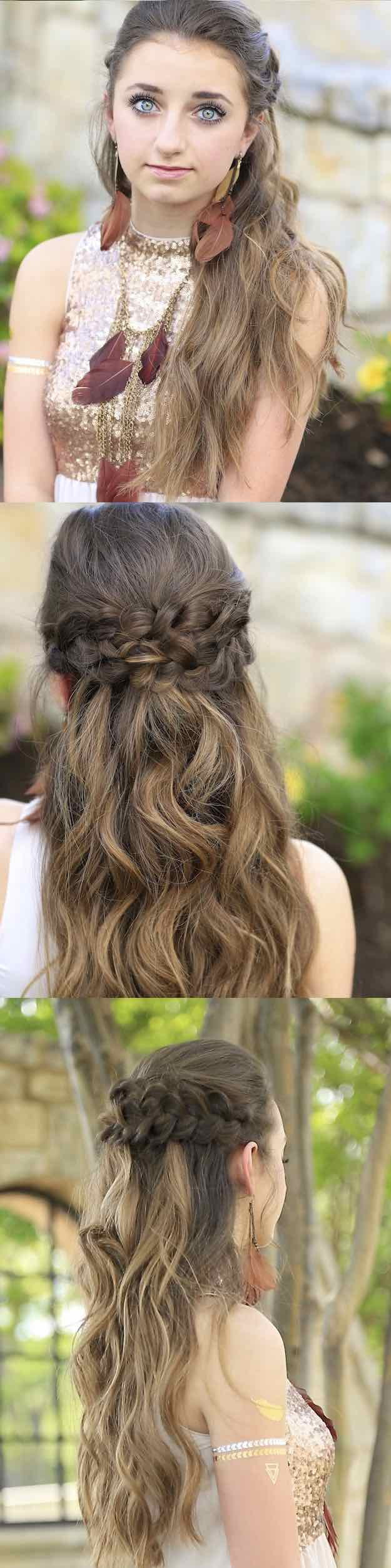 Best ideas about Prom Hairstyles For Medium Hair Down
. Save or Pin 25 Easy Half Up Half Down Hairstyle Tutorials For Prom Now.