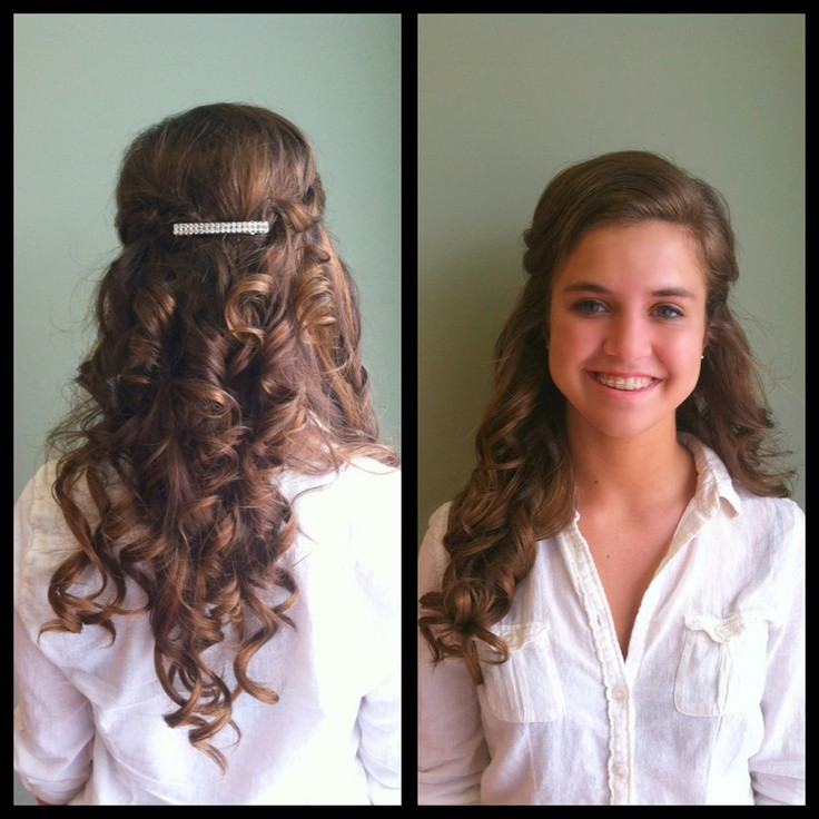 Best ideas about Prom Hairstyles For Strapless Dress
. Save or Pin Prom curls great for strapless dresses updo or wedding Now.