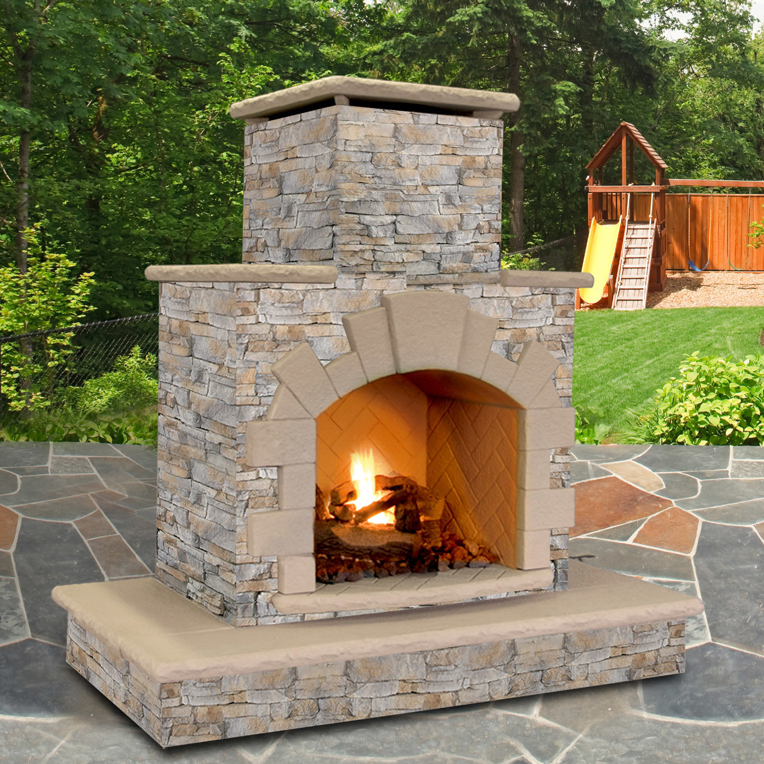 Best ideas about Propane Gas Fireplace
. Save or Pin CalFlame Natural Stone Propane Gas Outdoor Fireplace Now.