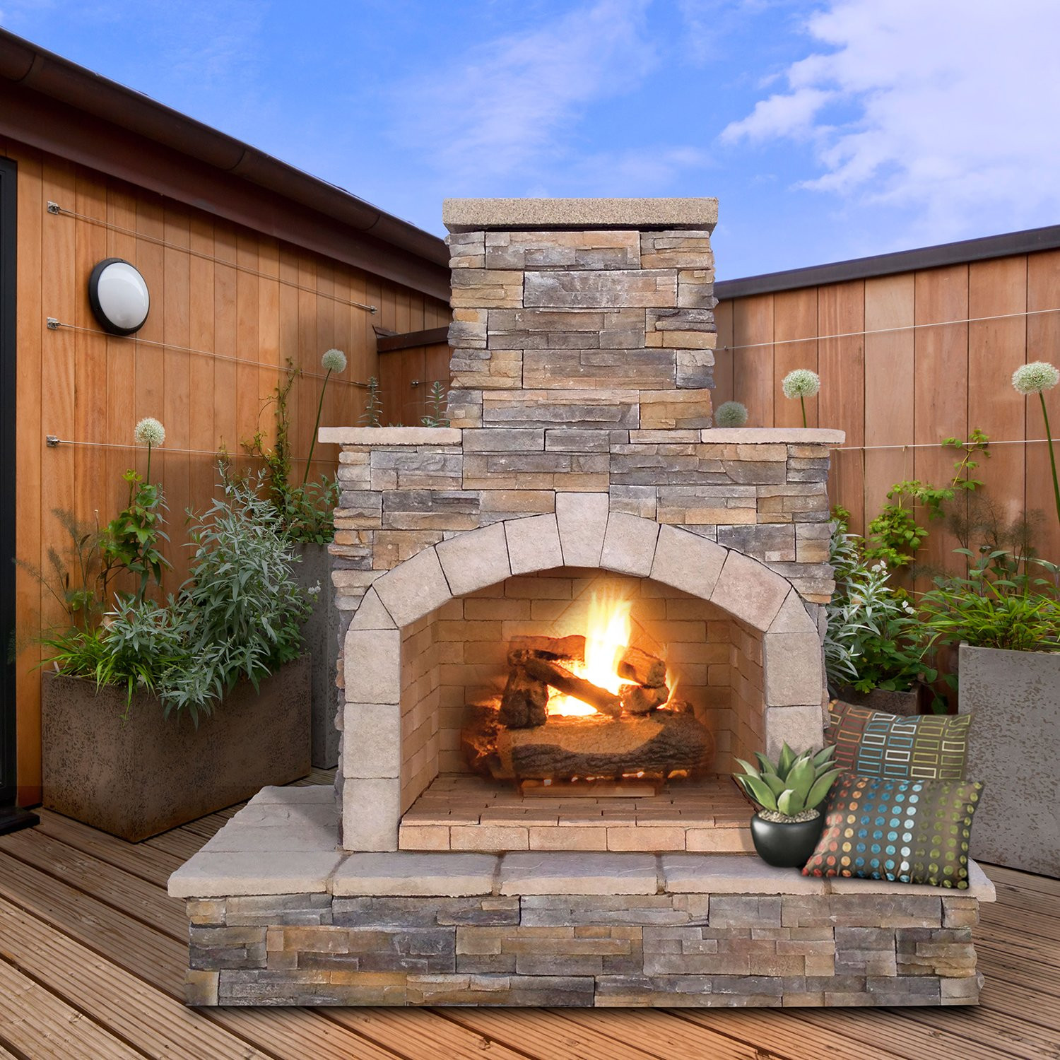 Best ideas about Propane Outdoor Fireplace
. Save or Pin CalFlame Natural Stone Propane Gas Outdoor Fireplace Now.