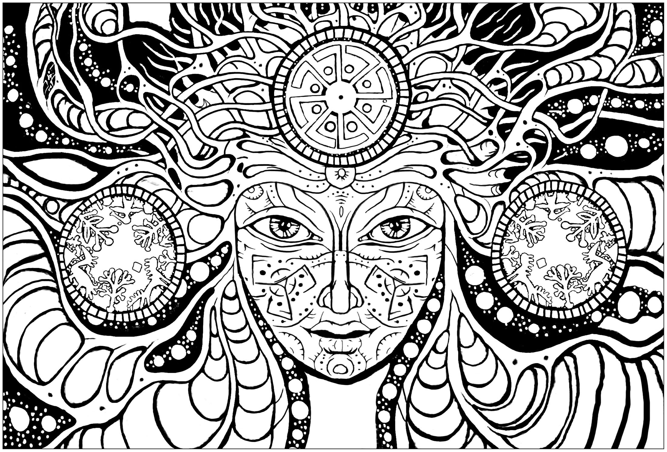 Best ideas about Psychedelic Coloring Pages For Adults
. Save or Pin Psychedelic woman Psychedelic Adult Coloring Pages Page 2 Now.
