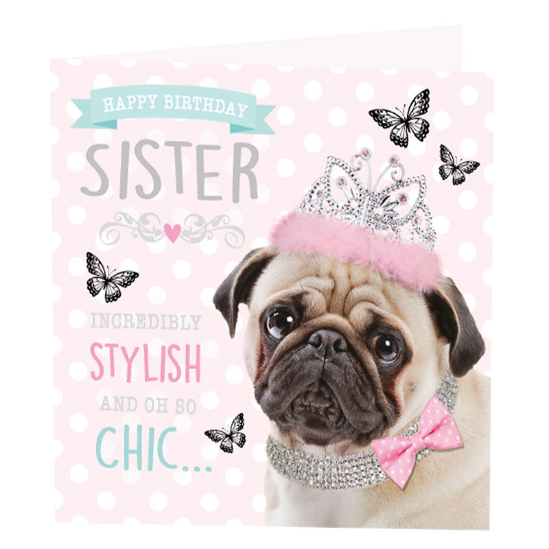 Best ideas about Pug Birthday Card
. Save or Pin Sister Pug Birthday Card Greeting Cards Now.