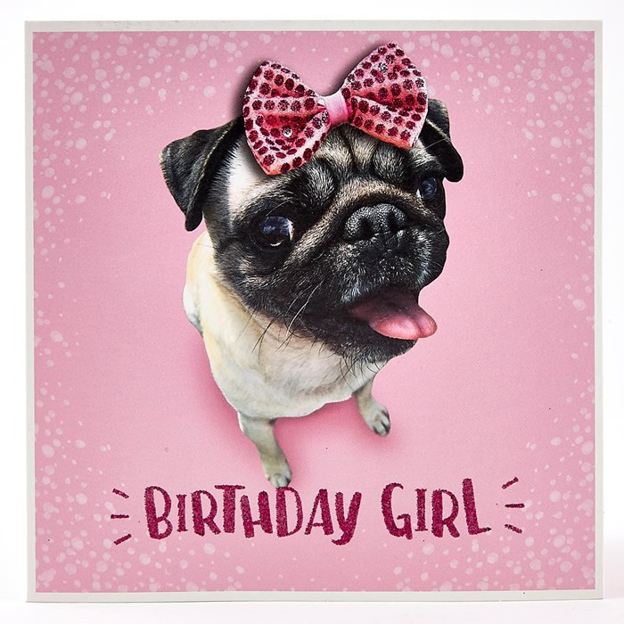 Best ideas about Pug Birthday Card
. Save or Pin “Birthday Girl” Pug Card Now.