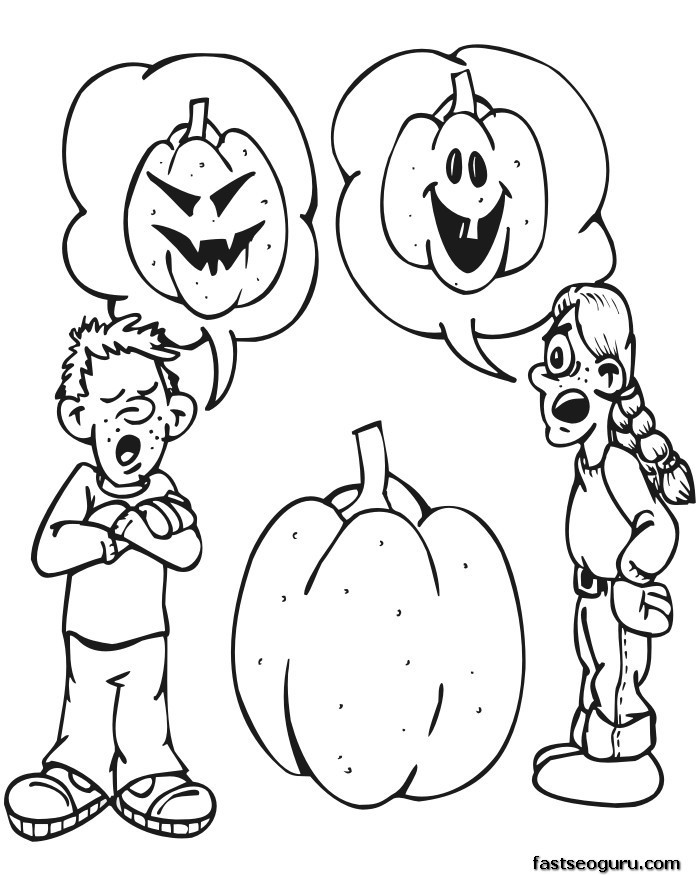 Best ideas about Pumkin Coloring Sheets For Boys
. Save or Pin boy and girl carving a pumpkin Halloween coloring page Now.