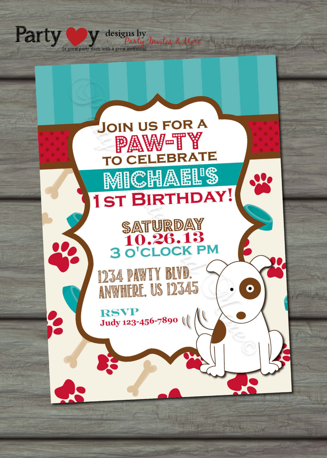 Best ideas about Puppy Birthday Invitations
. Save or Pin Puppy Birthday Invitation Dog Birthday by PartyInvitesAndMore Now.