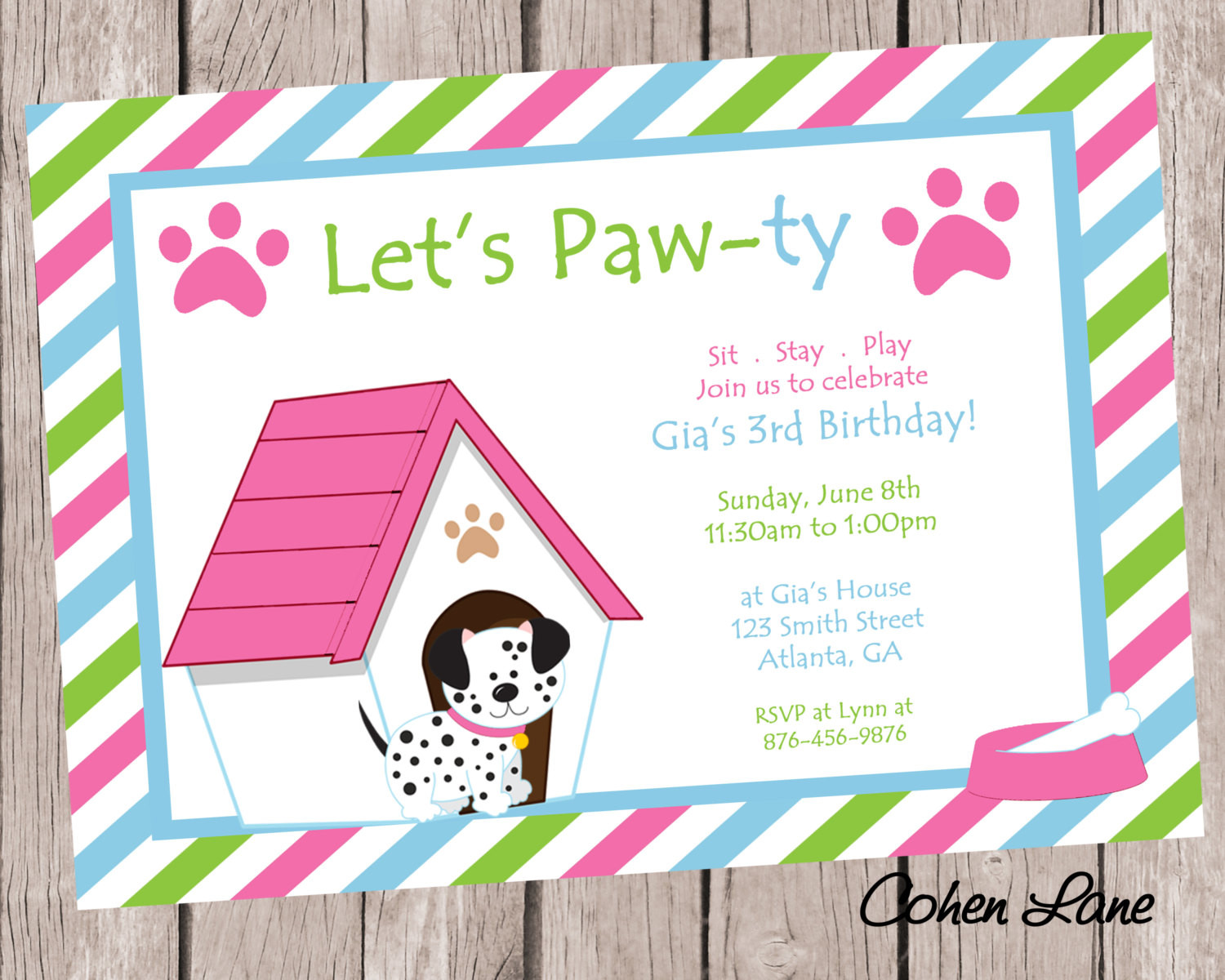 Best ideas about Puppy Birthday Invitations
. Save or Pin Puppy Birthday Party Invitation Dog Party Invite Puppy Now.