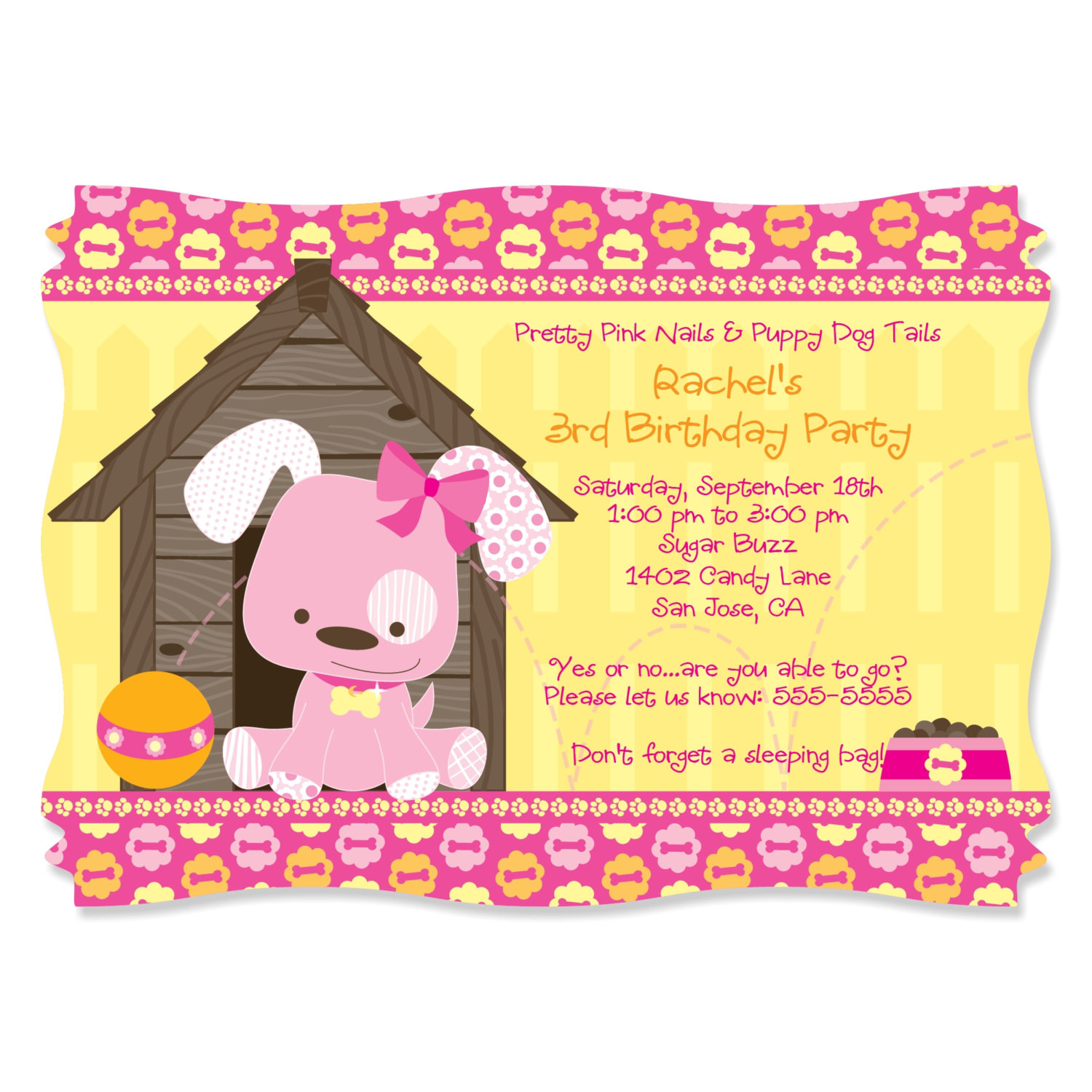 Best ideas about Puppy Birthday Invitations
. Save or Pin Pink Girl Puppy Dog Party Invitations Printed Birthday Party Now.