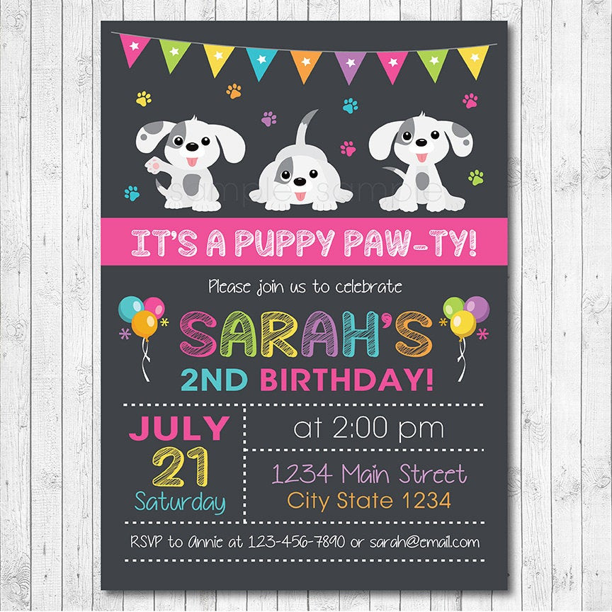 Best ideas about Puppy Birthday Invitations
. Save or Pin Puppy Birthday Invitation Puppy Invite Puppy Birthday Now.