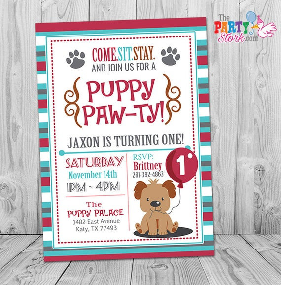 Best ideas about Puppy Birthday Invitations
. Save or Pin Puppy Invitation Boy Puppy Birthday Invitation Printable Now.