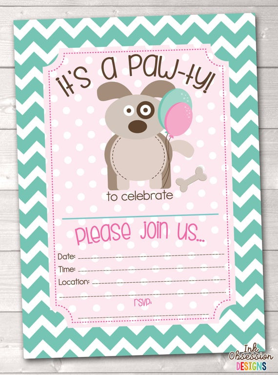 Best ideas about Puppy Birthday Invitations
. Save or Pin Girls Puppy Party Birthday Invitations Instant Download Now.