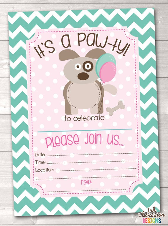Best ideas about Puppy Birthday Party Invitations
. Save or Pin Girls Puppy Party Birthday Invitations Instant Download Now.
