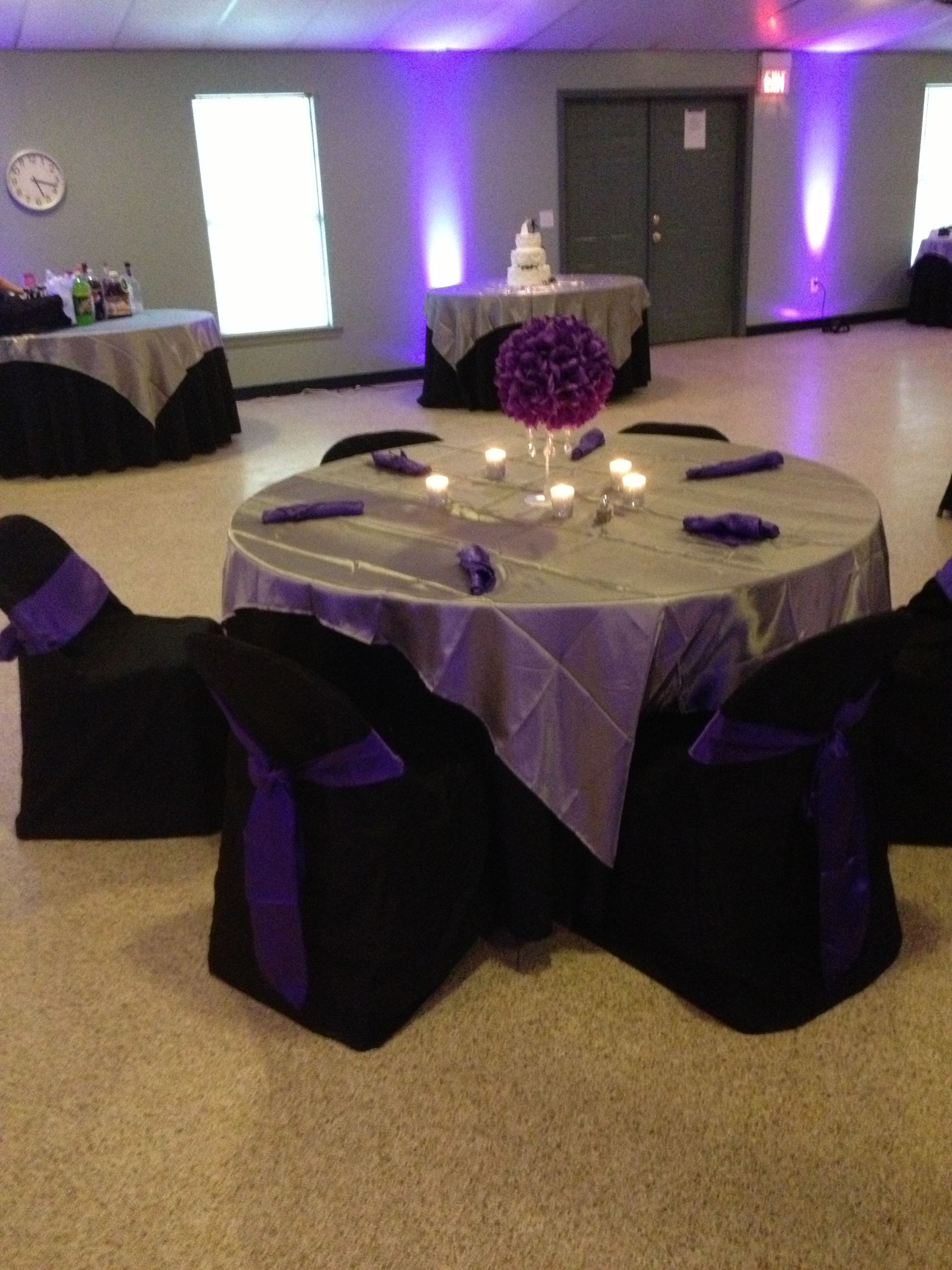 Best ideas about Purple And Silver Birthday Decorations
. Save or Pin Purple black silver table decoration Now.