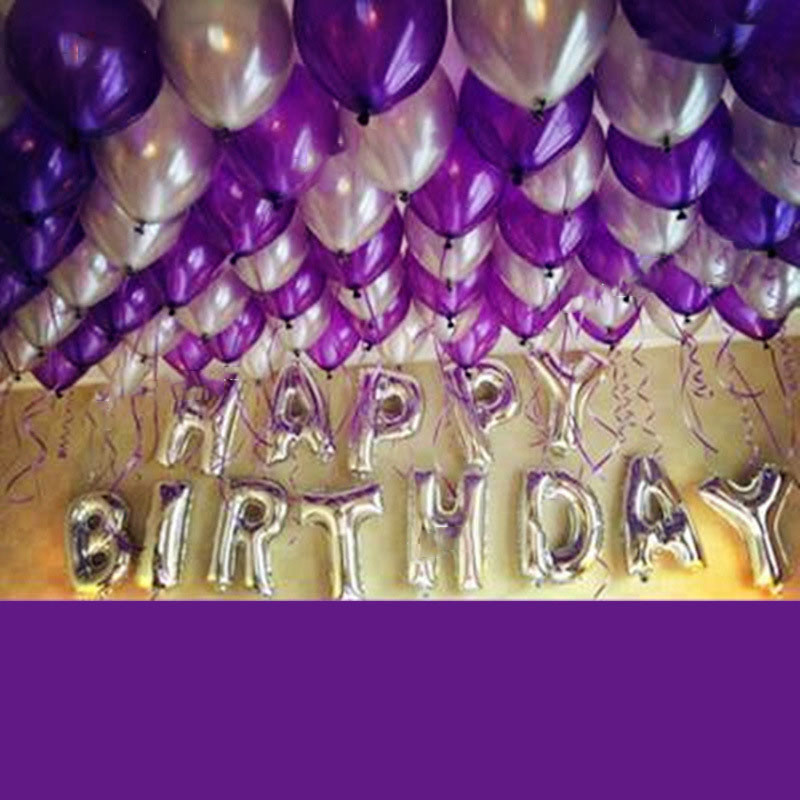 Best ideas about Purple And Silver Birthday Decorations
. Save or Pin 1 Set Aluminum foil balloon packages Purple birthday Now.