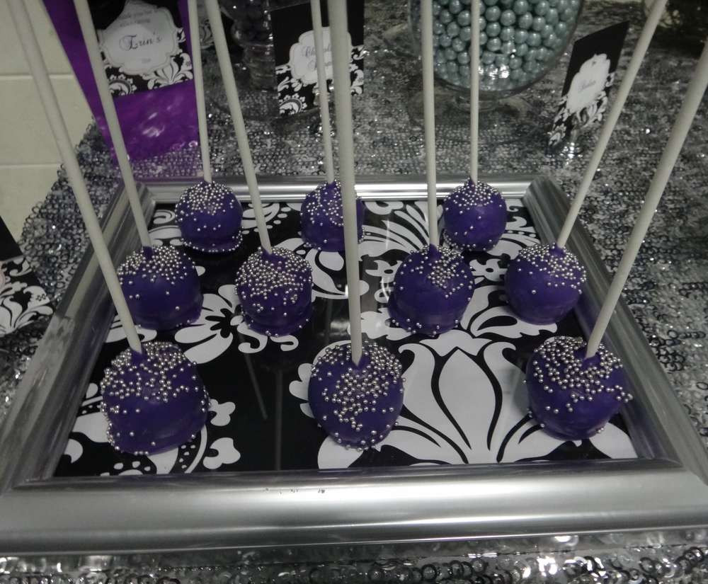 Best ideas about Purple And Silver Birthday Decorations
. Save or Pin Purple Black White and Silver Birthday Party Ideas Now.