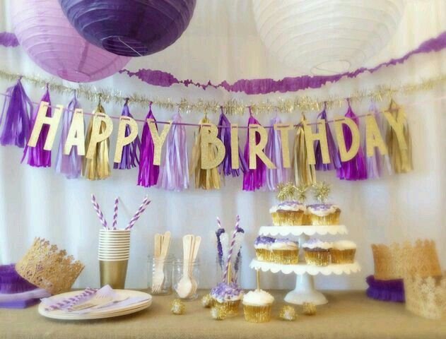 Best ideas about Purple Birthday Party Decorations
. Save or Pin Birthday theme purple & gold Parties Now.