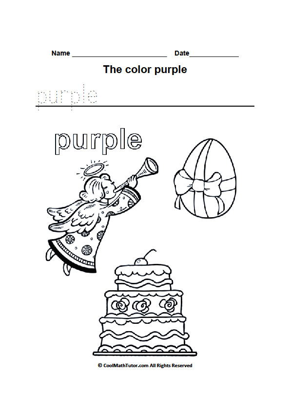 Best ideas about Purple Preschool Coloring Sheets
. Save or Pin Preschool Colors Kindergarten Coloring Worksheets Now.