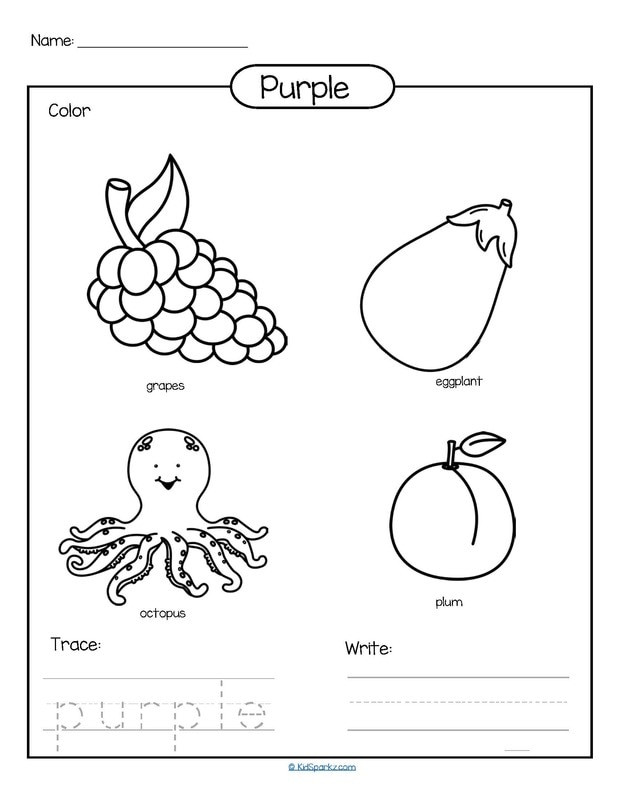 Best ideas about Purple Preschool Coloring Sheets
. Save or Pin Colors theme activities and printables for preschool and Now.