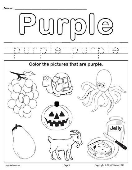 Best ideas about Purple Preschool Coloring Sheets
. Save or Pin FREE Color Purple Worksheet Now.