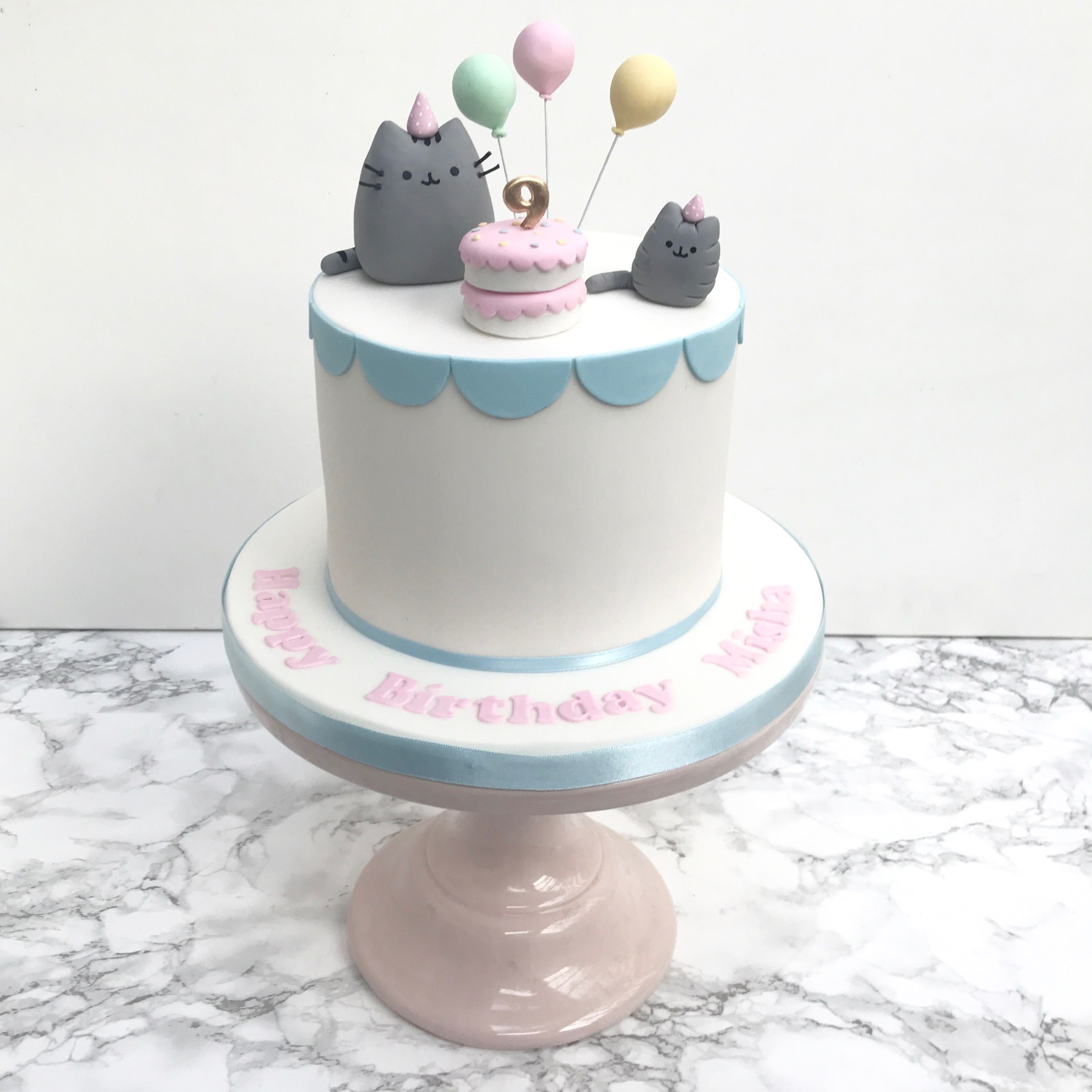 Best ideas about Pusheen Birthday Cake
. Save or Pin Pusheen birthday cake for a girl with balloons and scallop Now.