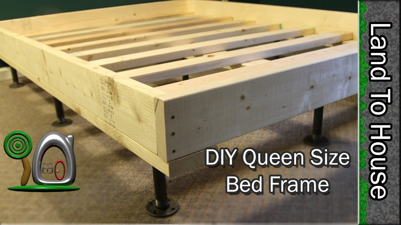 Best ideas about Queen Bed Frame DIY
. Save or Pin Queen Size Bed Frame DIY Now.