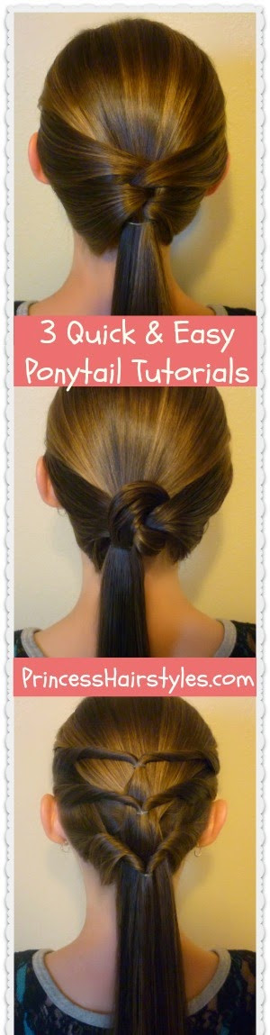 Best ideas about Quick And Easy Hairstyle For School
. Save or Pin 3 Quick and Easy Ponytail Hairstyles Hairstyles For Now.