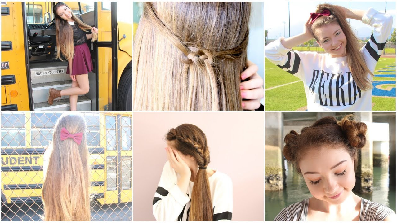 Best ideas about Quick And Easy Hairstyle For School
. Save or Pin 5 Quick n Easy Back to School Heatless Hairstyles Now.