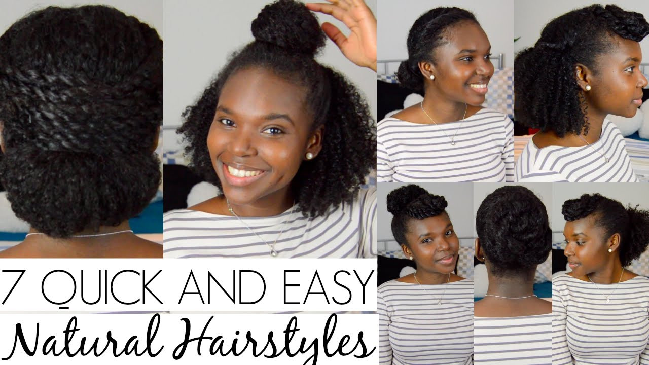 Best ideas about Quick Easy Natural Hairstyles
. Save or Pin 7 QUICK AND EASY Hairstyles For Natural Hair Now.