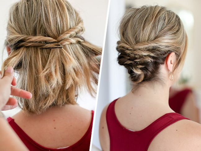 Best ideas about Quick Updo Hairstyles
. Save or Pin This Quick Messy Updo for Short Hair Is So Cool Now.