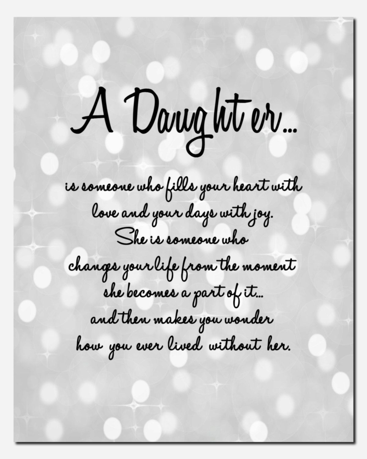 Best ideas about Quotes For Daughters Birthday
. Save or Pin Daughter Print Gift for Daughter Wedding Birthday by Now.