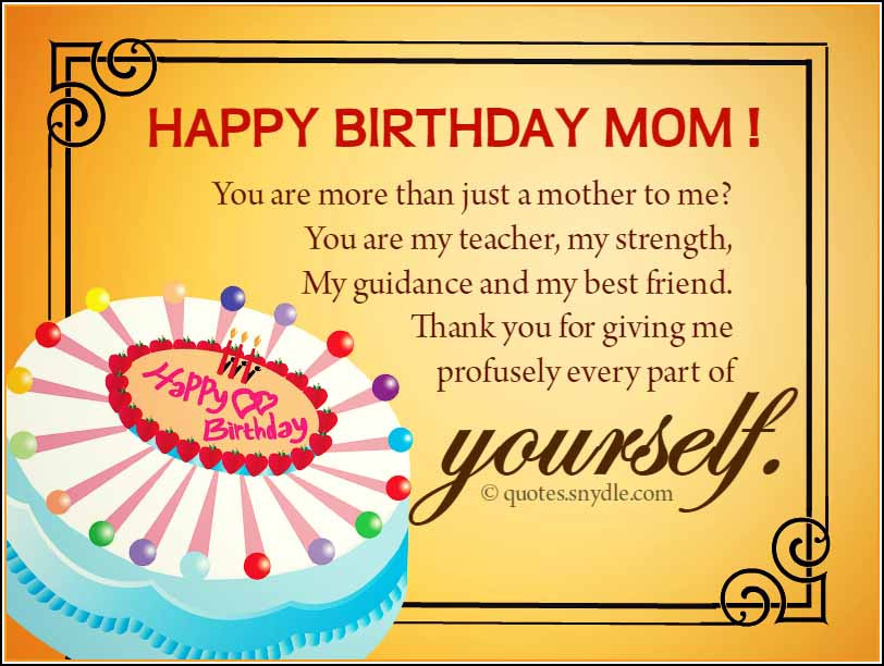 Best Quotes For Mother Birthday from Happy Birthday Mom Quotes Quotes and S...