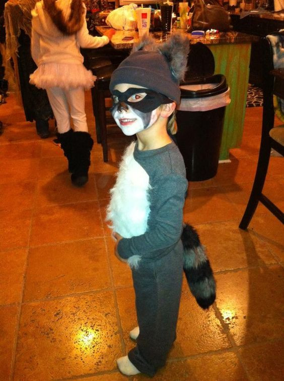Best ideas about Raccoon Costume DIY
. Save or Pin I made a raccoon Halloween costume out of long johns Now.